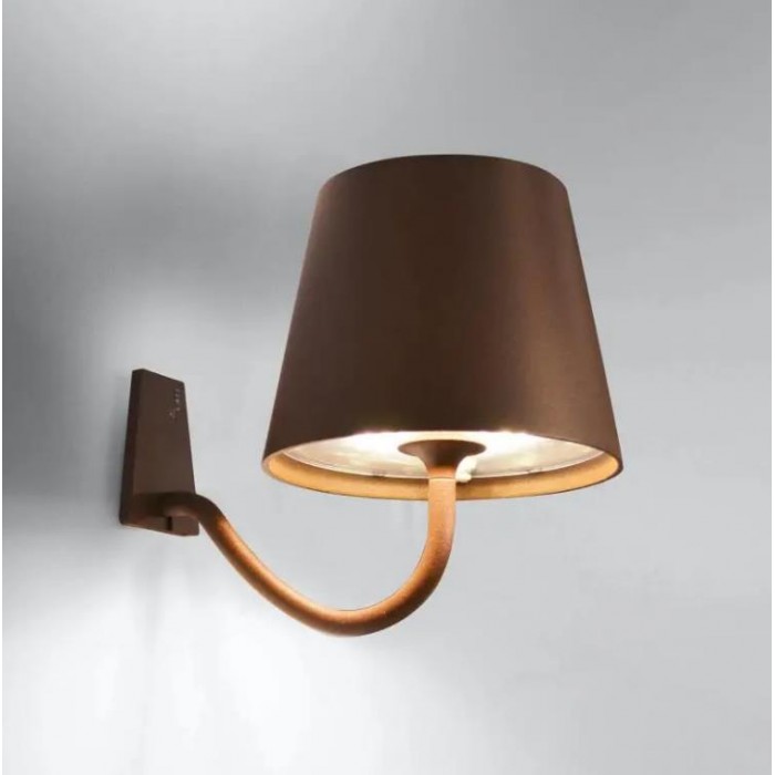 Zafferano - Led Poldina IP54 Wall Lamp-Sconce Rechargeable Brown - LD0288R3 Zafferano - Led Poldina IP54 Wall Lamp-Sconce Rechargeable Brown - LD0288R3