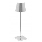 Zafferano - LED Poldina Pro Table Lamp Rechargeable Chrome IP65 - LD0340C3