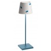 Zafferano - LED Poldina Lido Pro Avio blue Aquamarine fishes Table Lamp Rechargeable White Blue IP65 - LD0340AC1 