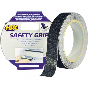 HPX - Safety Grip Self Adhesive Anti-Slip Tape Black 50mmx5m - 500501122