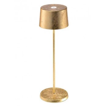 Zafferano - LED Olivia Pro Table Decorative Lighting Rechargeable Gold Leaf IP65 - LD0850BFO