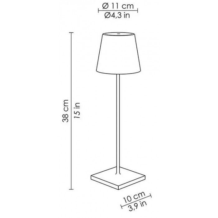 Zafferano - LED Poldina Pro Table Lamp Rechargeable Bordeaux IP54 - LD0340X3
