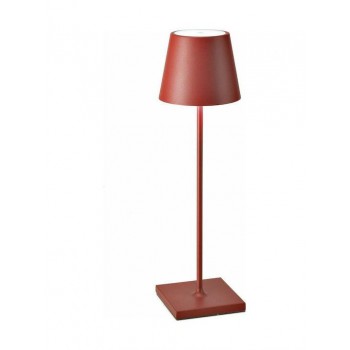 Zafferano - LED Poldina Pro Table Lamp Rechargeable Red IP54 - LD0340F3