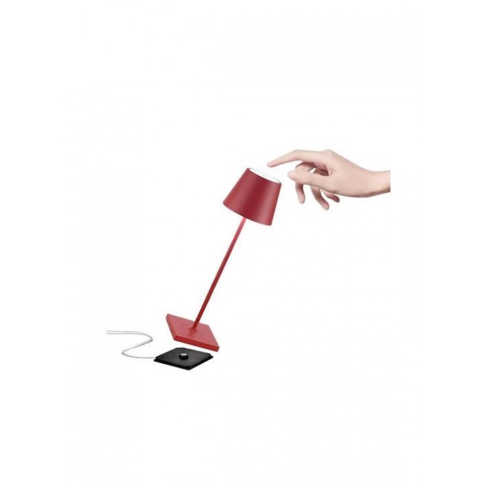 Zafferano - LED Poldina Pro Table Lamp Rechargeable Red IP54 - LD0340F3