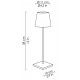 Zafferano - LED Poldina Pro Table Lamp Rechargeable Pink IP54 - LD0340P3