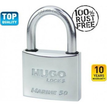 Hugo Locks - Marine Padlock Horseshoe with Inox Key 50mm - 60128