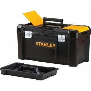 STANLEY - PLASTIC TOOLBOX WITH SNUFF BOXES AND METAL CLAMPS 48Χ25Χ25CM - STST1-75521