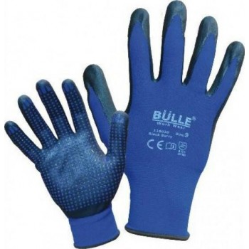 Bulle - Γάντια Εργασίας Νάιλον / Spandex Μπλέ-Μαύρα Νο 10 - 702130