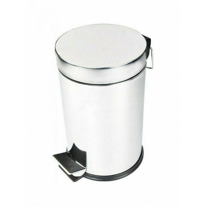 F.F. Group - Inox Καλαθάκι Μπάνιου Ασημί 5lt - 40284 F.F. Group - Inox Καλαθάκι Μπάνιου Ασημί 5lt - 40284