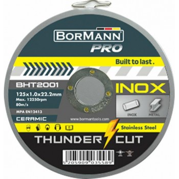 Bormann - BHT2001 Thunder Cut ΣΕΤ Δίσκοι Κοπής Μετάλλου και INOX 1x125mm 10τμχ - 035589 
