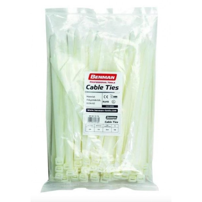 BENMAN - ΔΕΜΑΤΙΚΑ ΛΕΥΚΑ 300Χ3,6mm 100TMX - 70771 BENMAN - ΔΕΜΑΤΙΚΑ ΛΕΥΚΑ 300Χ3,6mm 100TMX - 70771