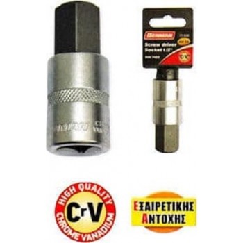 Benman - Καρυδάκι με Μύτη Allen και Καρέ Υποδοχής 1/2inch HX5 - 71624
 Benman - Καρυδάκι με Μύτη Allen και Καρέ Υποδοχής 1/2inch HX5 - 71624