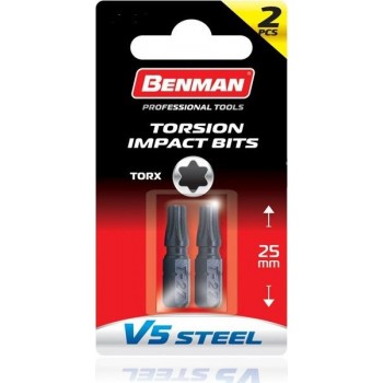 Benman - Σετ 2 Μύτες Κατσαβιδιού Torx T15x25mm - 74949 Benman - Σετ 2 Μύτες Κατσαβιδιού Torx T15x25mm - 74949