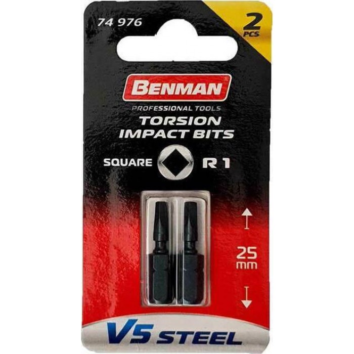 Benman - Σετ 2 Μύτες Κατσαβιδιού R1X25mm - 74976 Benman - Σετ 2 Μύτες Κατσαβιδιού R1X25mm - 74976