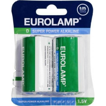 Eurolamp - LR20 Super Power Alkaline Batteries D 1.5V 2PCS - 147-24103