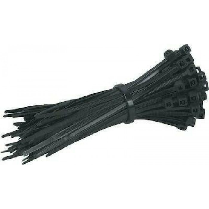 EUROLAMP - CABLE TIES BLACK 200X3.6MM - 100PCS - 147-54107 EUROLAMP - CABLE TIES BLACK 200X3.6MM - 100PCS - 147-54107