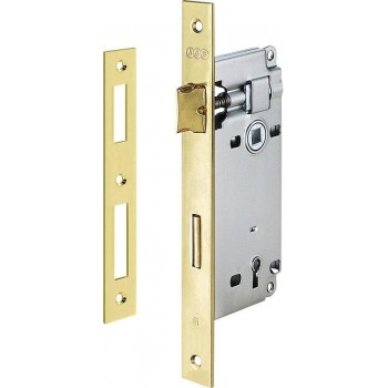 AGB - Recessed Mezzanine Door Lock in Silver Color with centers 40x75mm - 37356
