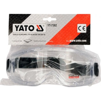 Yato - Glasses / Closed Type Employee Protection Mask Transparent 21007382 - YT-7382 Yato - Glasses / Closed Type Employee Protection Mask Transparent 21007382 - YT-7382