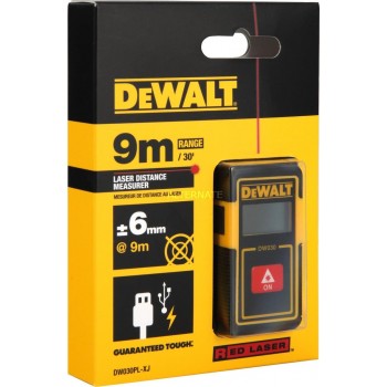 Dewalt - Μετρητής Laser Τσέπης με Δυνατότητα Μέτρησης έως 9m - DW030PL Dewalt - Μετρητής Laser Τσέπης με Δυνατότητα Μέτρησης έως 9m - DW030PL