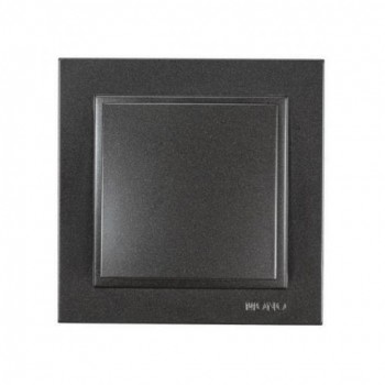 Eurolamp - Recessed Wall Switch for Illumination Control with Frame and One Key Black - 152-10300