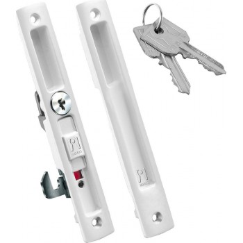 Domus - Kliklok Sliding Door Lock with White Cylinder - 7710L