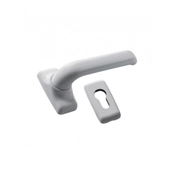 Domus – Single Knob for Opening Aluminum Door with White Rosette - 6115L