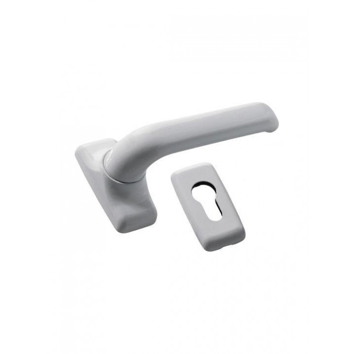 Domus – Single Knob for Opening Aluminum Door with White Rosette - 6115L