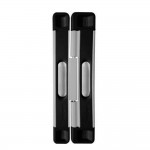 Domus - Additional Sliding Safety for Double-Leaf Silver with Black Plastics - 6464X