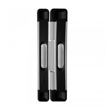 Domus - Additional Sliding Safety for Double-Leaf Silver with Black Plastics - 6464X