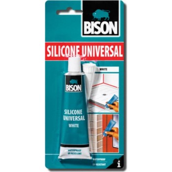 Bison - Universal Silicon Seal Σφραγιστική Σιλικόνη Υψηλής Θερμοκρασίας Αντιμουχλική Λευκή 60ml - 66533