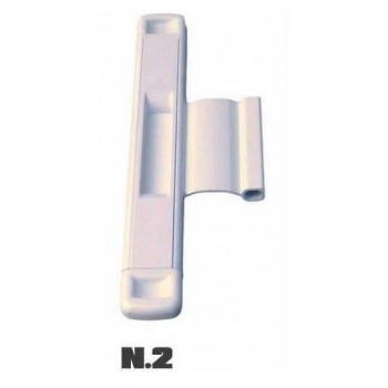 CAL - No. 2 DOUBLEX CLASSIC NEW HANDFUL FOR SLIDING DOOR WITH WHITE KEY - DOUBLEXNO2WHITE