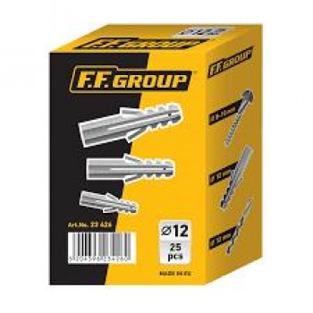 F.F. Group - Plugs Plastic Black No 8 100PCS - 23424  F.F. Group - Plugs Plastic Black No 8 100PCS - 23424