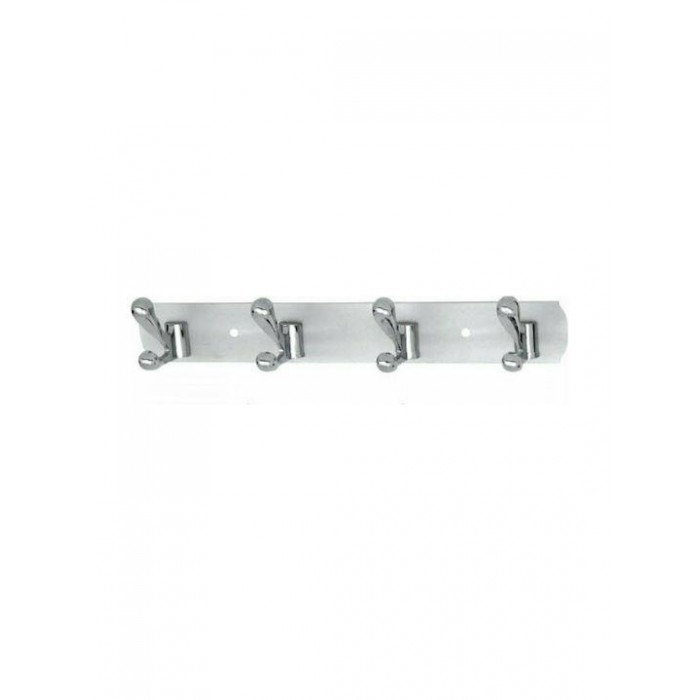 Import Hellas - K11063 Metal 4 Position Nickel Wall Hanger 28x3.5cm - 36-2806 Import Hellas - K11063 Metal 4 Position Nickel Wall Hanger 28x3.5cm - 36-2806