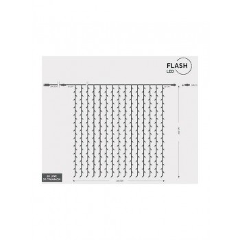 Eurolamp - 360 Χριστουγεννιάτικα Λαμπάκια LED τύπου Κουρτίνα με Διαφανές Καλώδιο Θερμό Λευκό 2mx200cm - 600-11372 Eurolamp - 360 Χριστουγεννιάτικα Λαμπάκια LED τύπου Κουρτίνα με Διαφανές Καλώδιο Θερμό Λευκό 2mx200cm - 600-11372