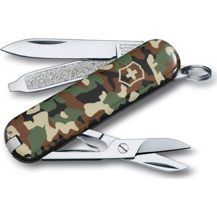 Victorinox - Classic SD Camouflage Swiss Knife Inox 6 Mode - 0.6223.94 Victorinox - Classic SD Camouflage Swiss Knife Inox 6 Mode - 0.6223.94