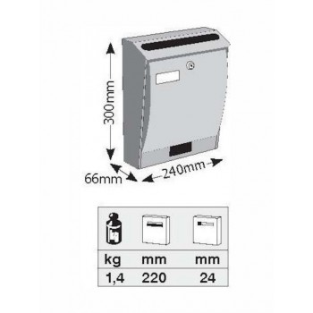 VIOMETAL - 308 Βόννη Γραμματοκιβώτιο Μεταλλικό Ασημί - 308-99SIL
 VIOMETAL - 308 Βόννη Γραμματοκιβώτιο Μεταλλικό Ασημί - 308-99SIL