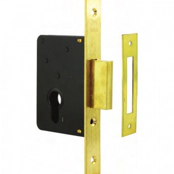 CISA - Κλειδαριά ασφαλείας αποθηκών χρυσή με γλώσσα κλειδώματος για πόρτες αλουμινίου / σιδήρου 40mm - 52310-40