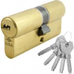 Cisa - Κύλινδρος Σπαστός για Τοποθέτηση σε Κλειδαριά 28-32mm Χρυσός - OE300-08