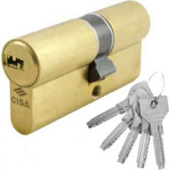 Cisa - Κύλινδρος Σπαστός για Τοποθέτηση σε Κλειδαριά 28-32mm Χρυσός - OE300-08