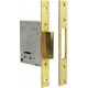 Cisa - Χωνευτή Κλειδαριά 2 στροφών για ξύλινες πόρτες με 3 κλειδιά χρηματοκιβωτίου χρυσή 45mm - 57220-45-0-28