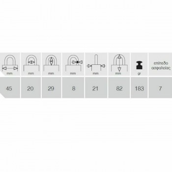 Abus - 80TI/50B Titalium Λουκέτο Πέταλο Υψηλής Ασφάλειας - 501211.0008 Abus - 80TI/50B Titalium Λουκέτο Πέταλο Υψηλής Ασφάλειας - 501211.0008