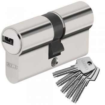 ABUS - D6 30/33mm nickel safety cylinder with 5 keys - 016856