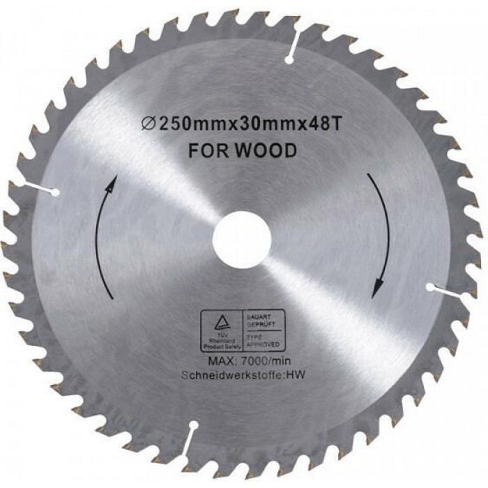 Krausmann - Diamond disc for wood 48 teeth 250X1.6X30mm - AC14050