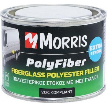 Morris - Polyfiber Στόκος Γενικής Χρήσης Πολυεστερικός με Ίνες Γυαλιού Καφέ και Καταλύτης 750gr - 45285