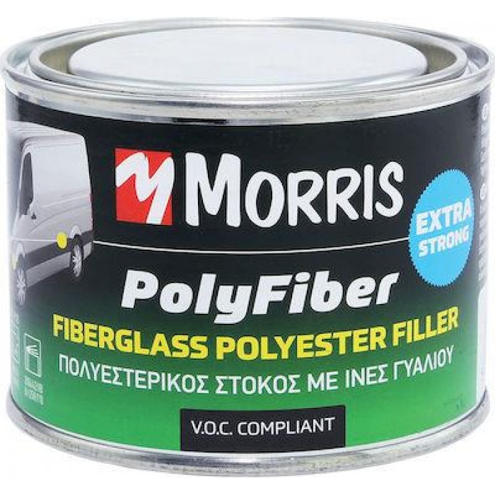 Morris - Polyfiber General Purpose Putty Polyester with Glass Fibers Brown and Catalyst 750gr - 45285