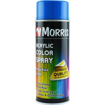 Morris - RAL 5015 Sky Blue Acrylic Spray Paint with Glossy Effect 400ml - 28621
