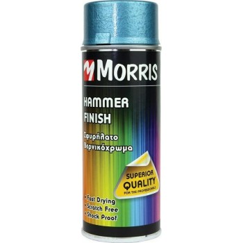 Morris - Hammer Finish Paint Spray with Forged Blue Effect 400ml - 28555