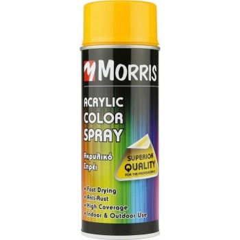Morris - RAL 1028 Melon Yellow Spray Acrylic Paint with Glossy Effect 400ml - 28503