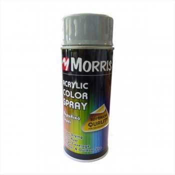 Morris - RAL 9006 White Aluminium Acrylic Spray Paint with Glossy Effect 400ml - 28630