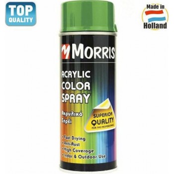 Morris - RAL 6017 May Green Spray Acrylic Paint Spray with Glossy Effect 400ml - 33480
